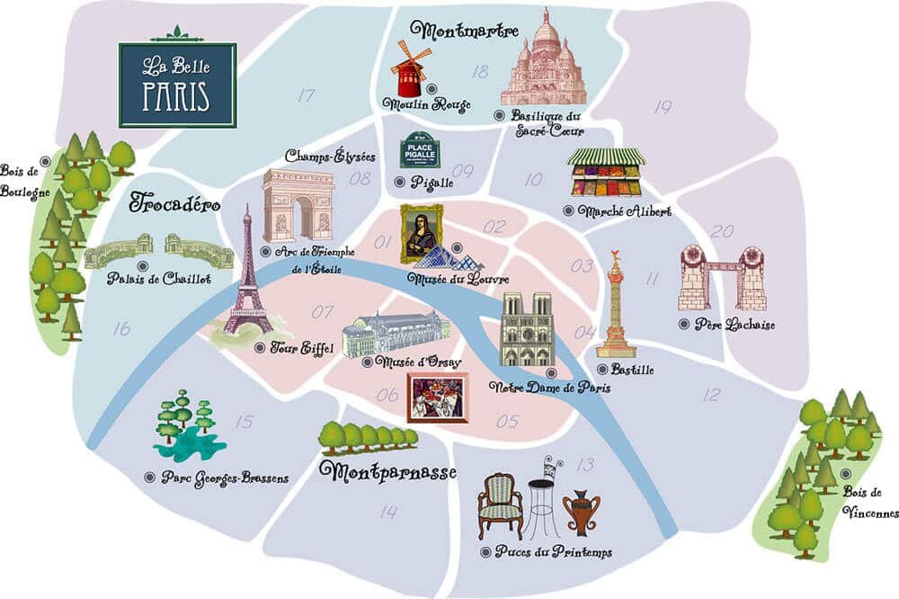 Paris Travel Guide map