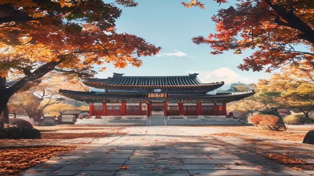 Gyeongbokgung Palace in autumn, a key Seoul travel guide attraction.